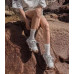 New summer outdoor hiking shoes, versatile old dirty casual dad shoes for women white brown